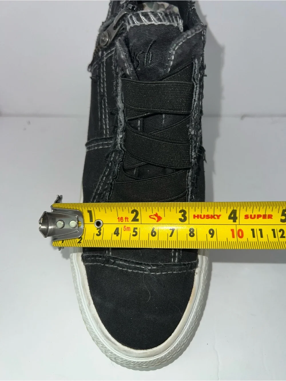 Blowfish Malibu Black Slip-On Sneakers | Distressed Canvas | Side Zip | Women’s
